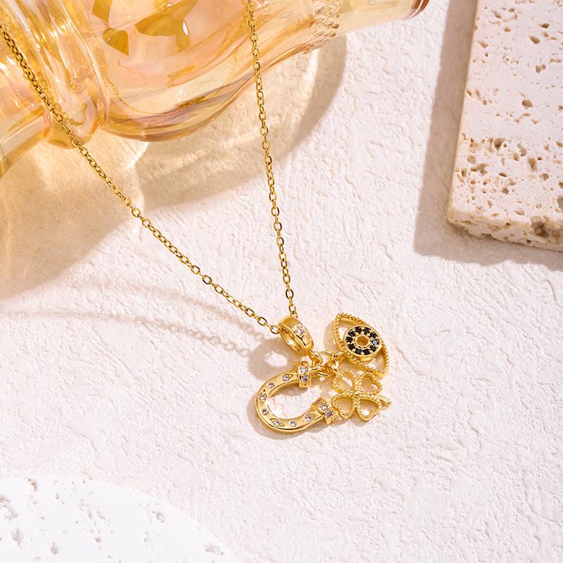 Trendy European & American Pendant Necklace with Camera, Lipstick, Bear, Airplane & High Heels Charms