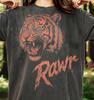 Rawr Tiger Comfort Colors® Tshirt, Vintage Wild Animal Retro 90s Graphic Style Faded Tee, Y2K Streetwear Roaring Nature Gift