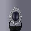 Oval Natural Labradorite Rings for Women Men  CopperRing Finger Ring Retro Gemstone Rings Jewelry Party Gift