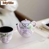 150ml Hand-painted Wisteria Flower Gourd Teapot Traditional Tea Infuser Pot Tea Maker Kettle With Ball Hole Drinkware Decoration