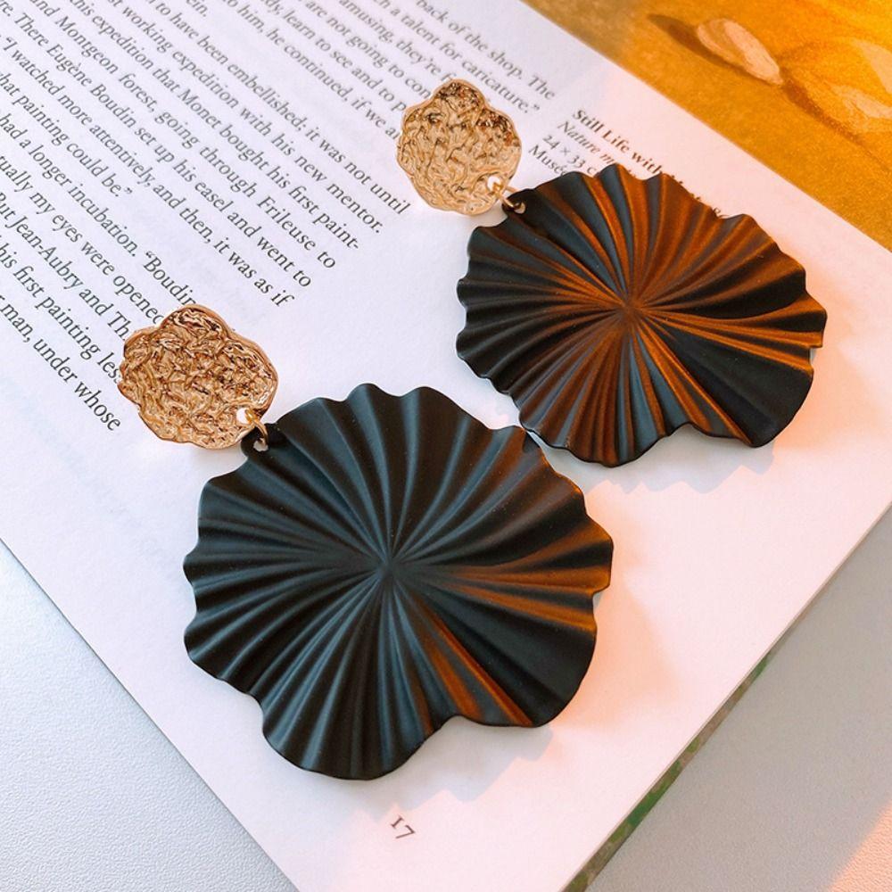 Ear Decor Vintage Long Earrings Elegant Exaggerated Earrings Spiral Flower Earrings  Girls Gift