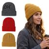 Daily Commuting Knit Hat Reflective Winter Beanies, Unisex Glitter Knitted Hat, Stretch Elastic Soft Skull Cap Warm for Night Walks, Cold Weather