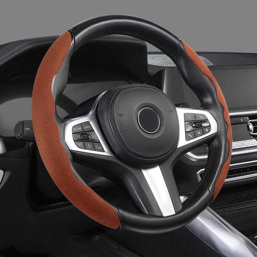 Car Steering Wheel Cover ,Auto Interior Accessories, 15" Comfortable Smooth Edge Durable High