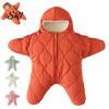 Ținute de Crăciun pentru Bebeluși Salopetă Stea de Mare pentru Nou-Născuți 0-12 Luni, Costum Stea cu Glugă și Fermoar, Ținută de Halloween Bebeluș Moale Căptușit cu Bumbac Sherpa