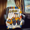 Construction Truck Rv Customize Your Name Blanket Comfortable Soft Lightweight Allseason Multipurpose Blanket For Travel Camping Picnics Sofas Rvs