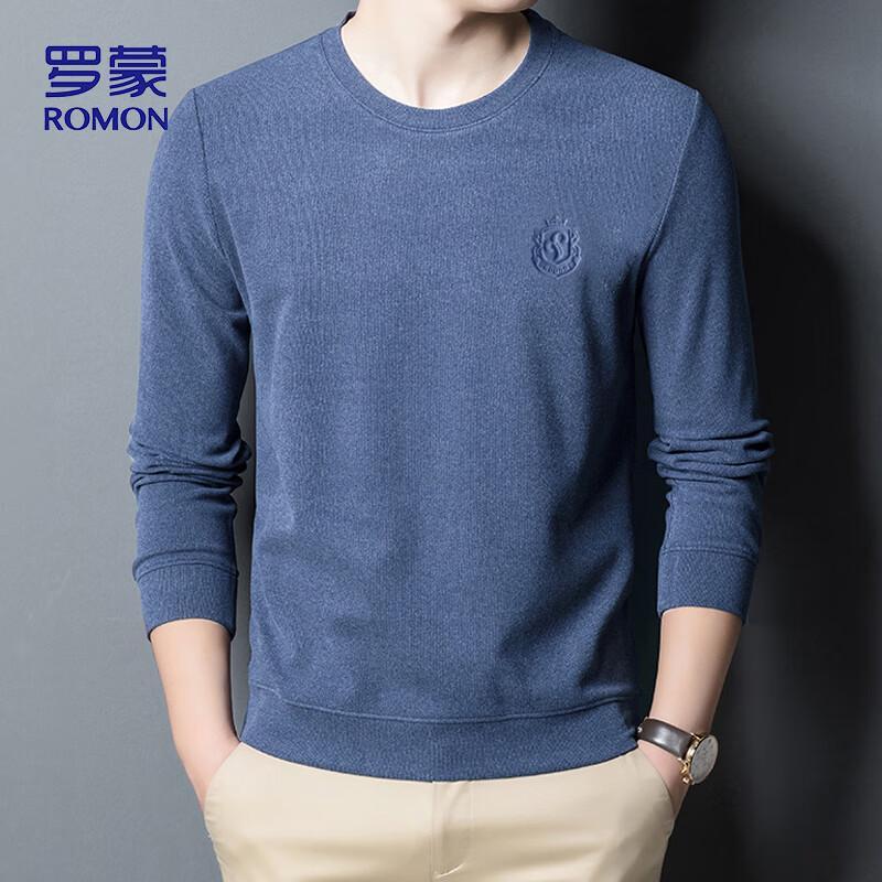 ROMON Men's Business Casual Long Sleeve Sweatshirt