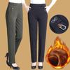 New Atumn Winter Women's Pants Add Velet Mom Pants Elastic High Waist Casual Women Trousers Loose Straight