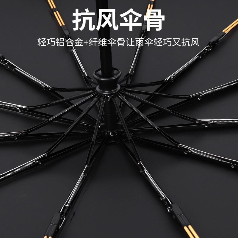 24 bone folding automatic umbrella women's weather and rain sunshade sun umbrella strong men's large double umbrella