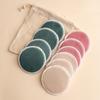 Bamboo Fiber Velvet Makeup Remover Pads - Reusable Bamboo Terry Cloth Facial Cleansing Puffs