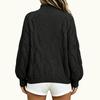 Women's Fashionable Cable Knit Pullover Sweater Trendy Knit Top for Everyday Wear