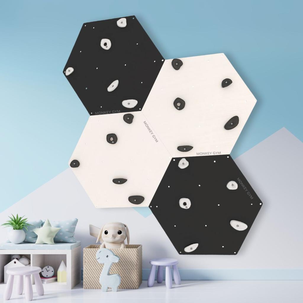 Climbing Wall Cube 4 White And Black - Holds White And Black