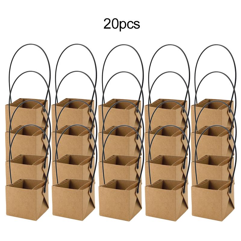 Kraft Paper Succulent Hand-held Paper Box Succulent Potted Plant Box Waterproof Balcony/desktop Decoration Folding Box TMZ