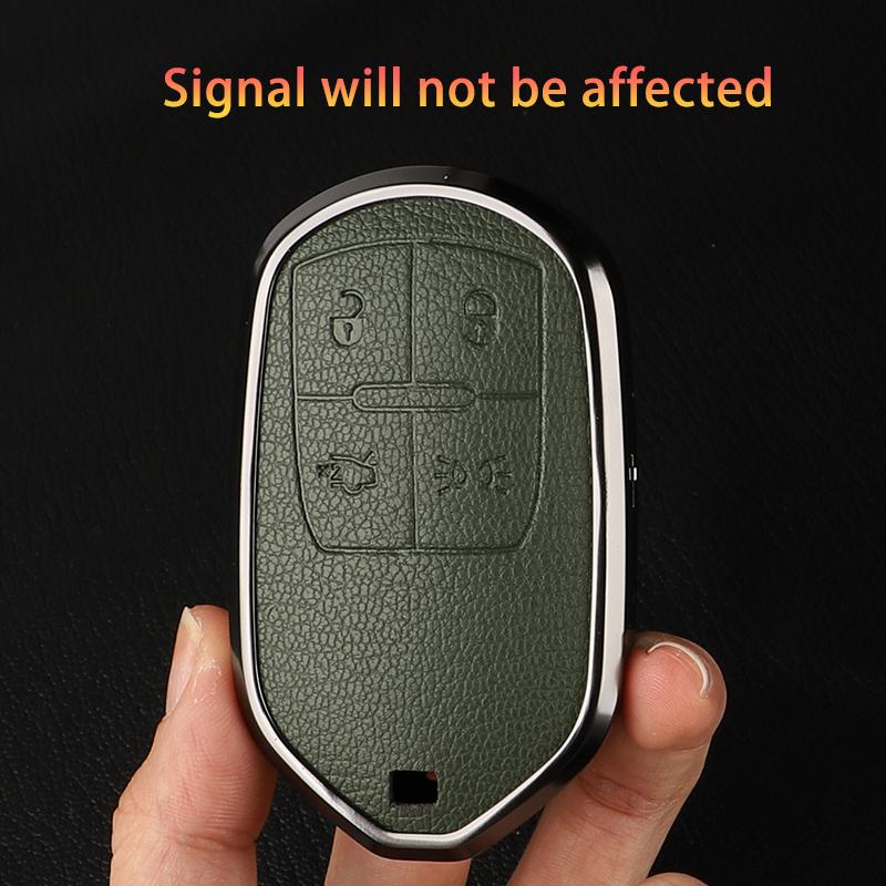 Custodia Cover Guscio Portachiavi Auto in Metallo e Pelle Fob Per Maserati Ghibli Levante Grancabrio Quattroporte Gt Granturism