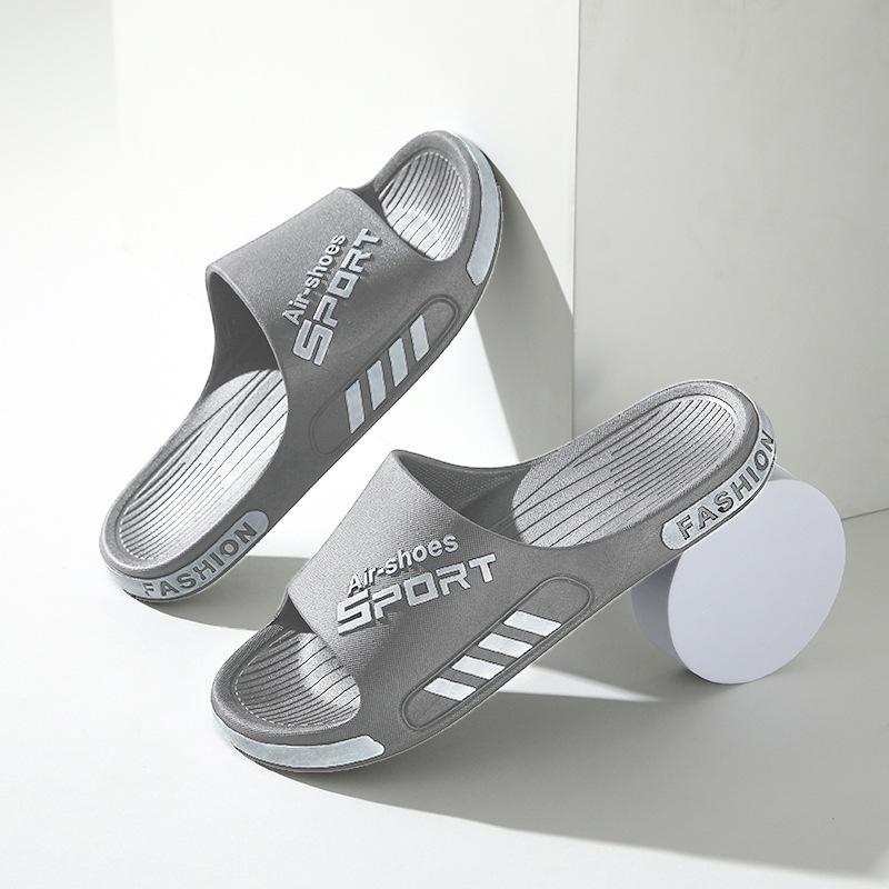 

Новые тапочки мужские летние трендовые нескользящие простые сандалии мужские уличные пляжные сандалии 48/49 серый