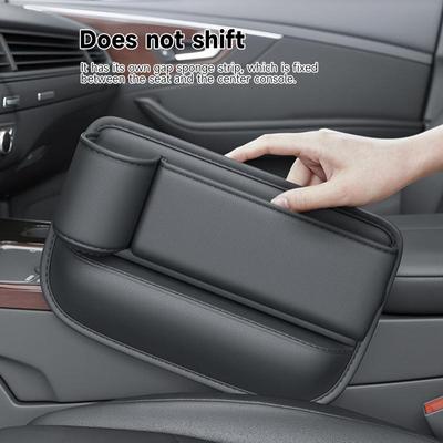 Univerzální autosedačky Gap PU úložný vak Boční štěrbina autosedačky Úložný box Organizér Mezerová výplň s držákem na láhev