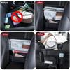 Car Seat Compartment Storage Bag Leather Hanging Bag Armrest Box Car Tissue Box Multi-function Bag Storage Interior Accessories