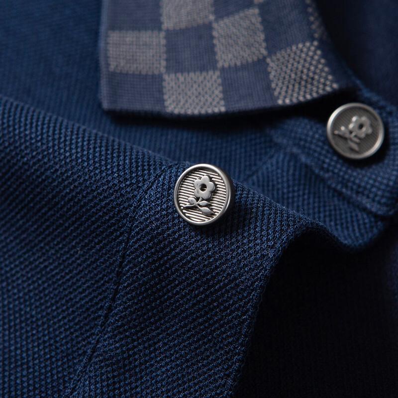 Polo a Maniche Lunghe da Uomo MONTAGUT con Collo Jacquard in Misto Lana