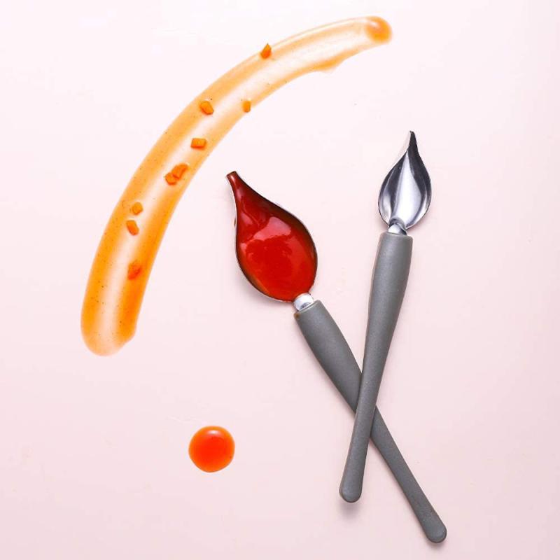 Łyżka Dekoracyjna Szefa Kuchni Dekoruj Sushi Jedzenie Narzędzie do Rysowania Projekt Sos Dressing Talerz Deserowe Naczynie do Pieczenia Ciasto Gastronomia Łyżeczka do Kawy