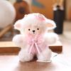 Doll Pendant Keychain Cartoon Lamb Wearing Necktie Plush Keyring Car Key Holder Pendant Backpack Accessories