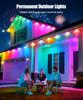 15/30M Smart RGB Eave Lights App & Remote IP67 Permanent Outdoor LED String Lights Home New Year Christmas Birthday DIY Lighting