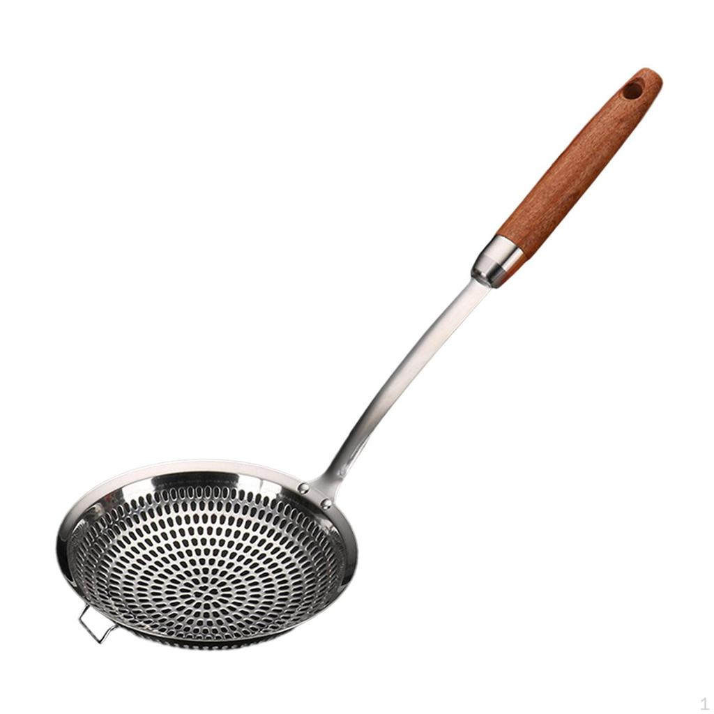 Skimmer Slotted Spoon Cooking Colander Comfortable Grip Strainer for