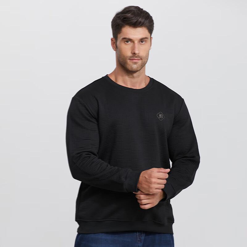 Dibenze Men's Plus Size Loose Round Neck Sweatshirt