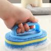 6/3/1Pcs Household Cleaning Brush with Handle Sponge High-Density Thick Scouring Pad Kitchen Bathroom Toilet Wall Clean Brush