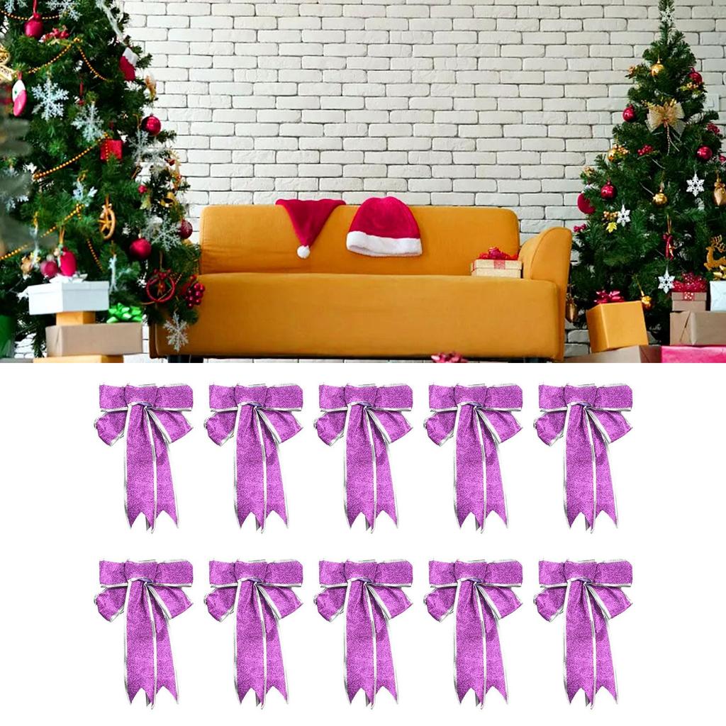 High Quality Christmas Flannelette Bow Christmas Decorations Bows Home Decor