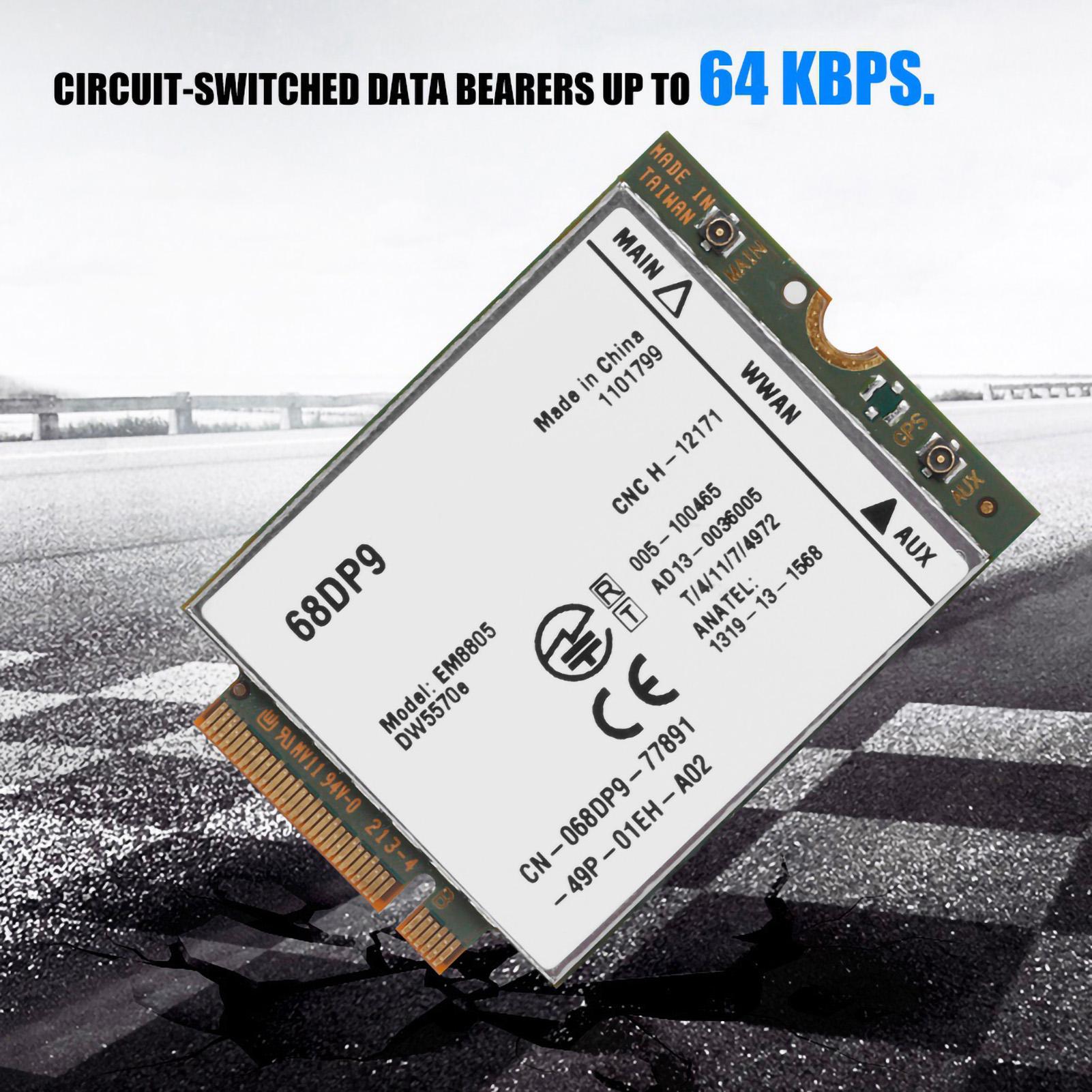 

Модуль мережевої карти NGFf M.2 EM8805 3G 4G WWAN карта DW5570E DC-HSPA+ HSPA+ HSDPA HSUPA WCDMA чорний