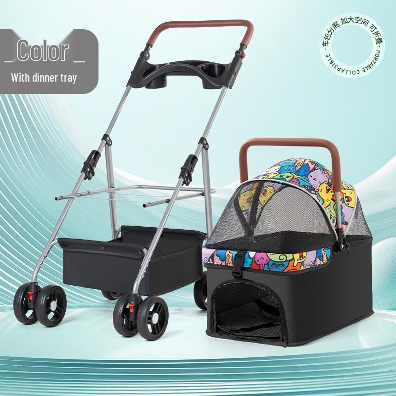 Compact Foldable Pet Stroller for Dogs and Cats
