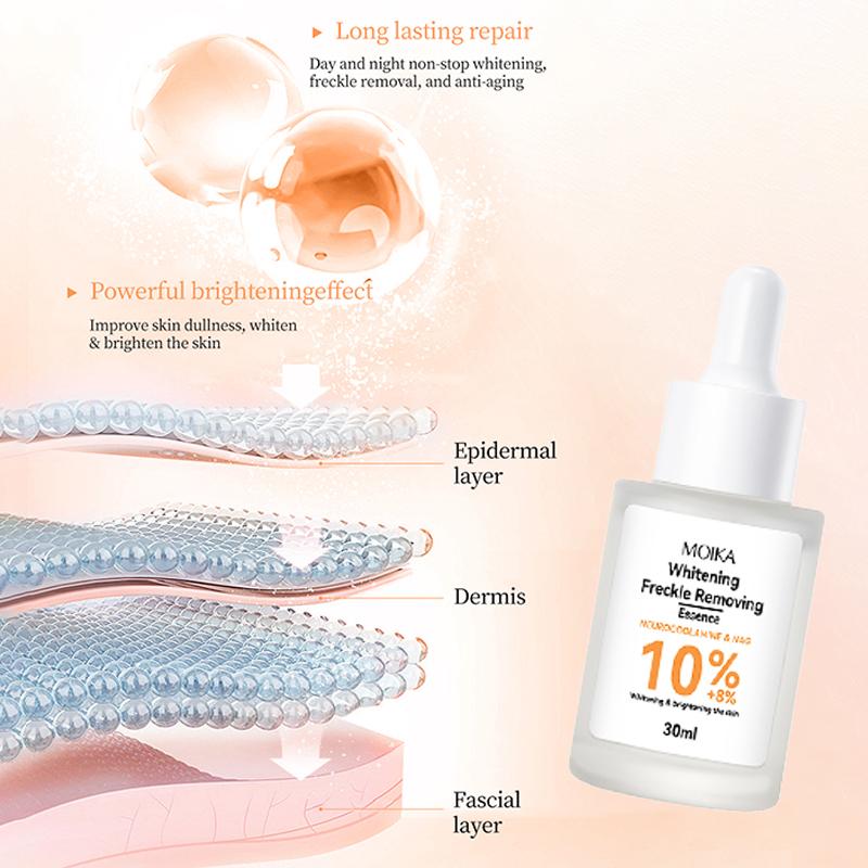 MOIKA Whitening Freckle Removing Essence Skin Tone Serum Fade Acne Mark Brightaening Beauty Skin Care Products 30ml