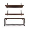 Wall Floating Shelves Candlenut Adjustable Dark Brown Wall Mounted Storage Shelves for Bathroom Bedroom Kitchen Garage