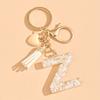 Hot-selling Epoxy Initials Love Tassel Keychain Bag Ornament Buckle Pendant Car Jewelry Clothing Accessories