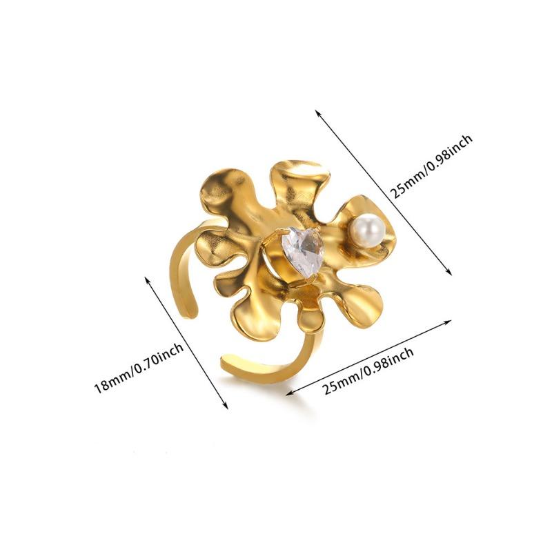 Zircon Ring Niche Unique Design Ring Daily Commuting Wear Hand Jewelry