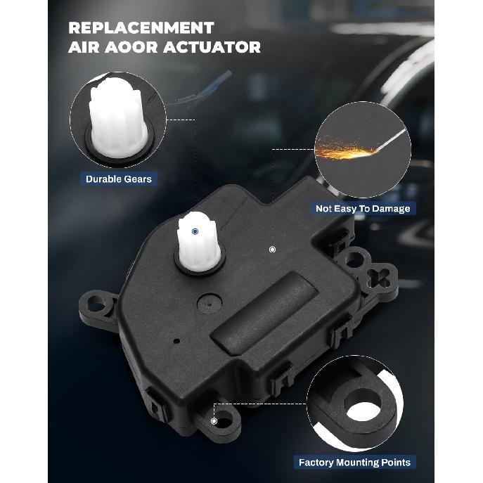 LUJUNTEC 2PCS Blend Door Actuator Replaces 604-021 Replacement For 2007-2011 for Chrysler 2007-2011 for Dodge 2010-2016 for Jeep, Air Door Actuator,