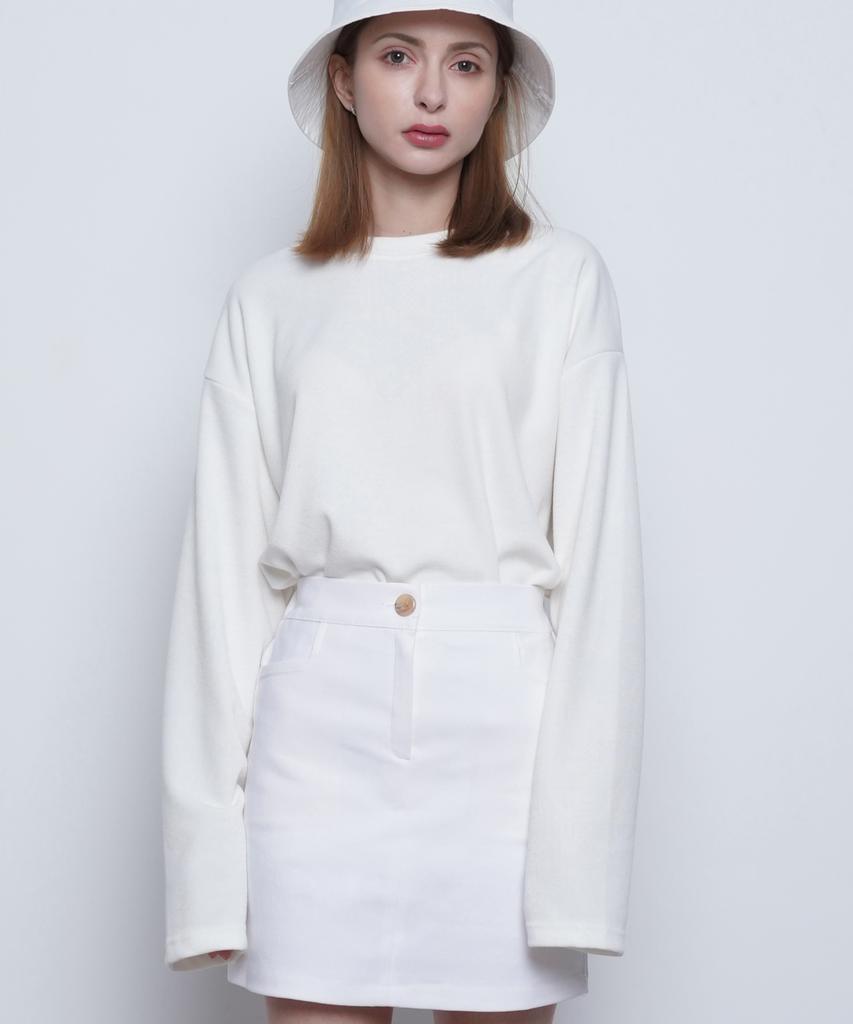 THE-ABON W422 Bell Sleeve Tee White