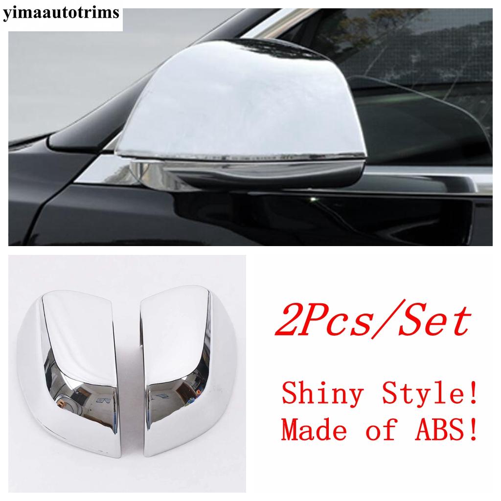Side Rearview Mirror Cap Rain Shade Rainproof Eyebrow Cover Trim Chrome / Carbon Fiber Accessories For Tesla Model 3 2018 -