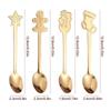 4PCS Set Snowman Coffee Spoons Festive Cake Spoons New Dessert Spoons  Holiday Decoration