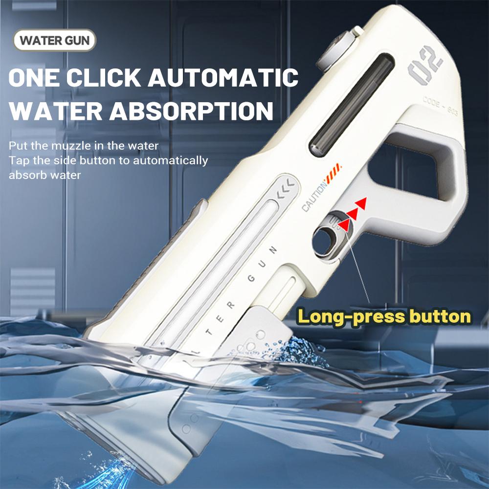 Elektrische Wasserpistolen für Erwachsene, leistungsstarke Spritzpistole, automatische Wasserabsaugung, Wasserblaster, Sommer-Outdoor-Strandspielzeug für Jungen und Kinder, Geschenk