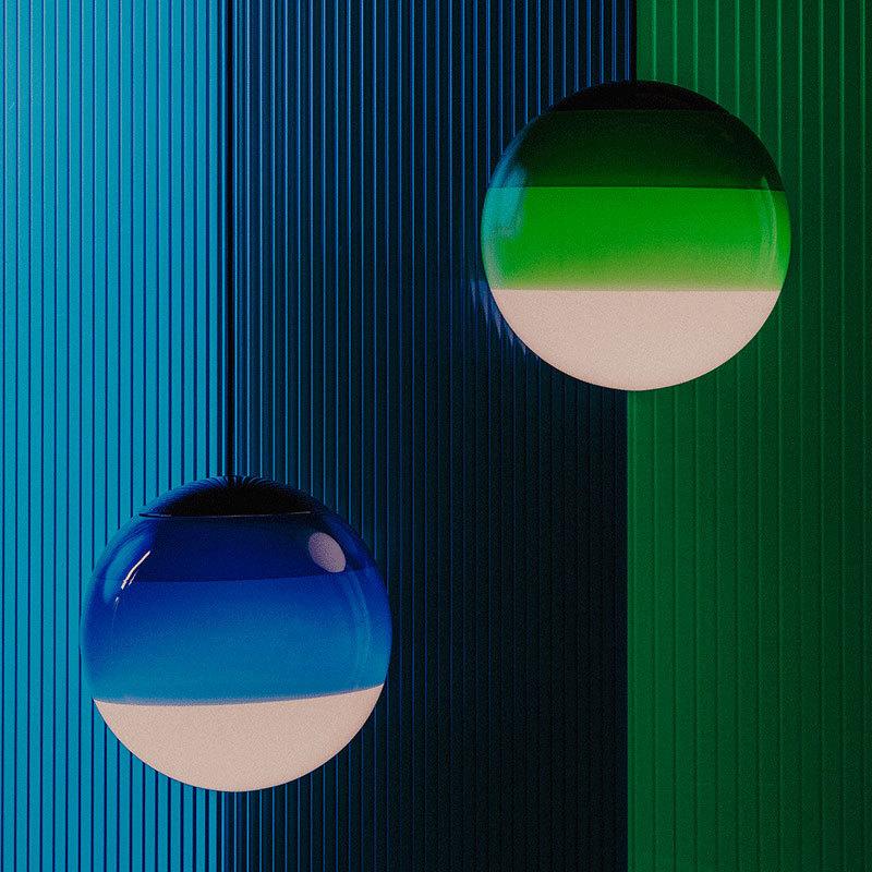 Nordic Gradient Colorful Pendant Light Glass Ball LED Hanging Lamp Dining Bedroom Restaurant Creative Balloon Suspension Fixture