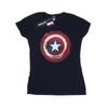 Marvel Womens/Ladies Captain America Splatter Shield Cotton T-Shirt