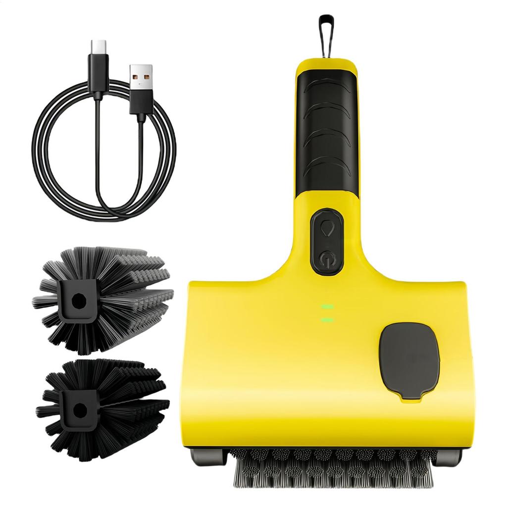 Wireless Electric Grill Brush With Replaceable Brush Heads for Outdoor Rotating Roller Cleaning Tool 350 Rpm for Barbecue Grates