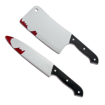Halloween-Maskerade-Streich-Requisiten: Blutiges Plastikküchenmesser