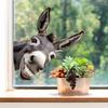 Personalised Quirky Donkey Head Balcony Glass Window Home Beautification Decoration Window Stickers