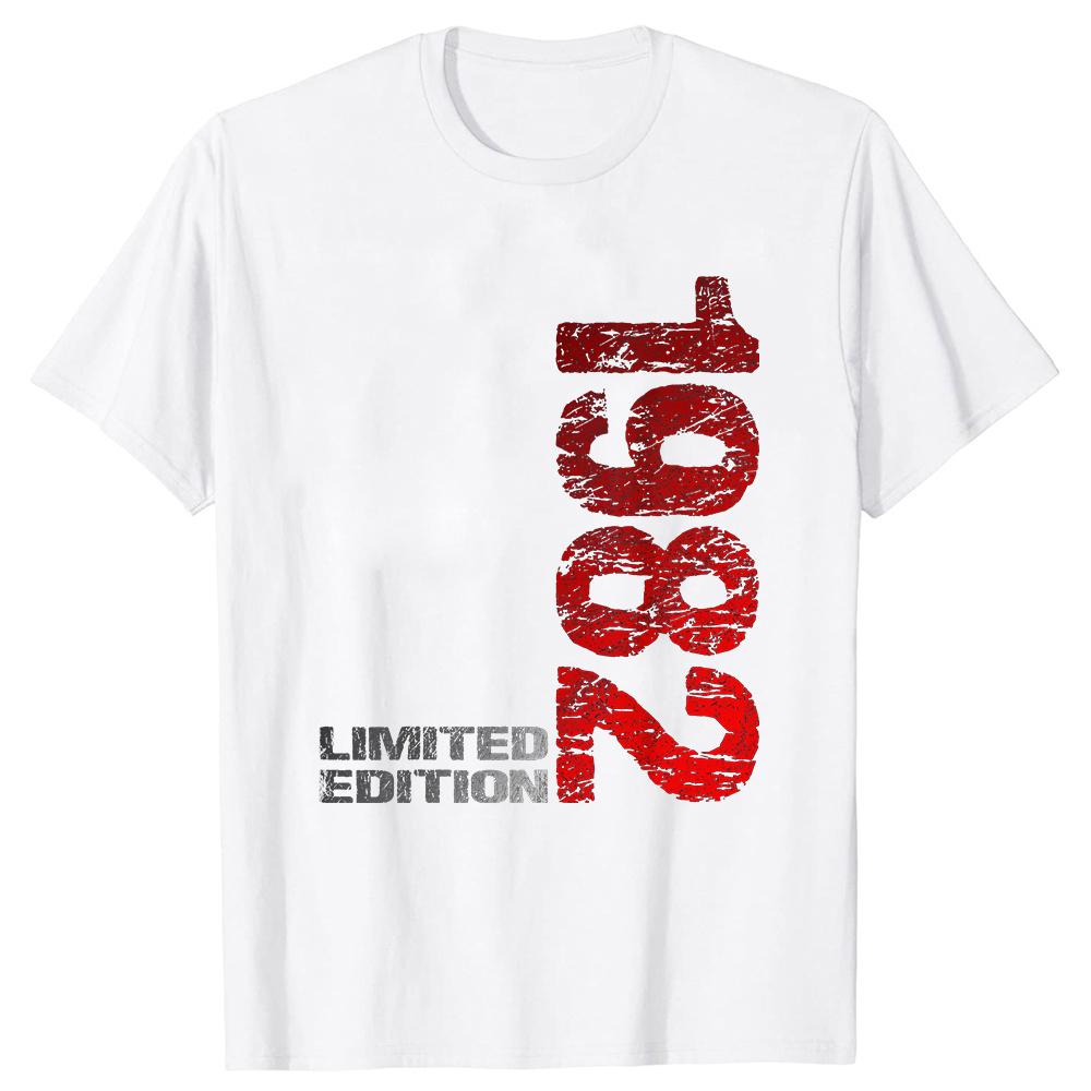 Limited Edition 1982 44th Birthday Born T Shirts Cotton Humor Streetwear Tee Shirt Short Sleeve Loose Clothing Unisex
