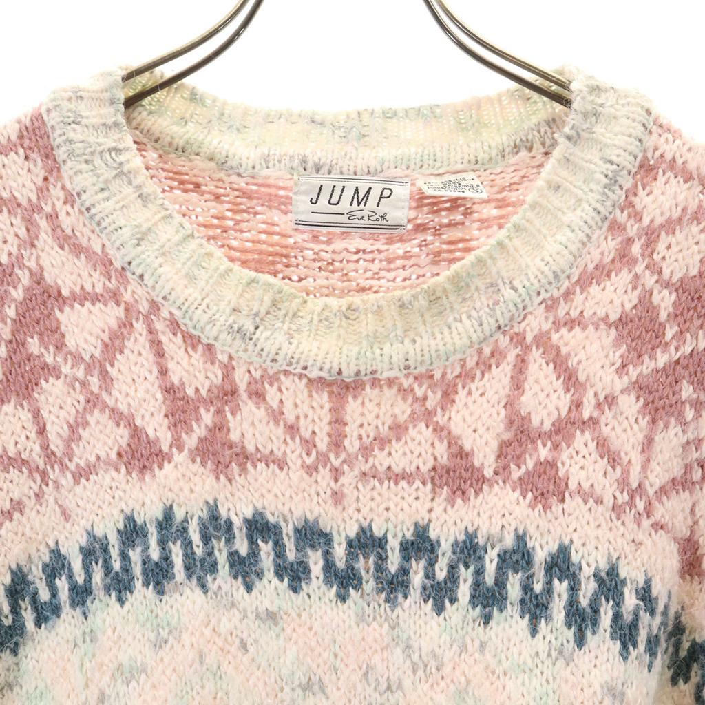 JUMP Eve Roth 90s Old Overall Handle Long Sleeve Crew Neck Sweater S Knit Men's Used