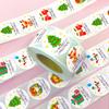 500 Sheets/Roll Christmas Roll Stickers 8 Pattern Circulation Children'S Handbook Polka Dot Stickers Sealing Stickers