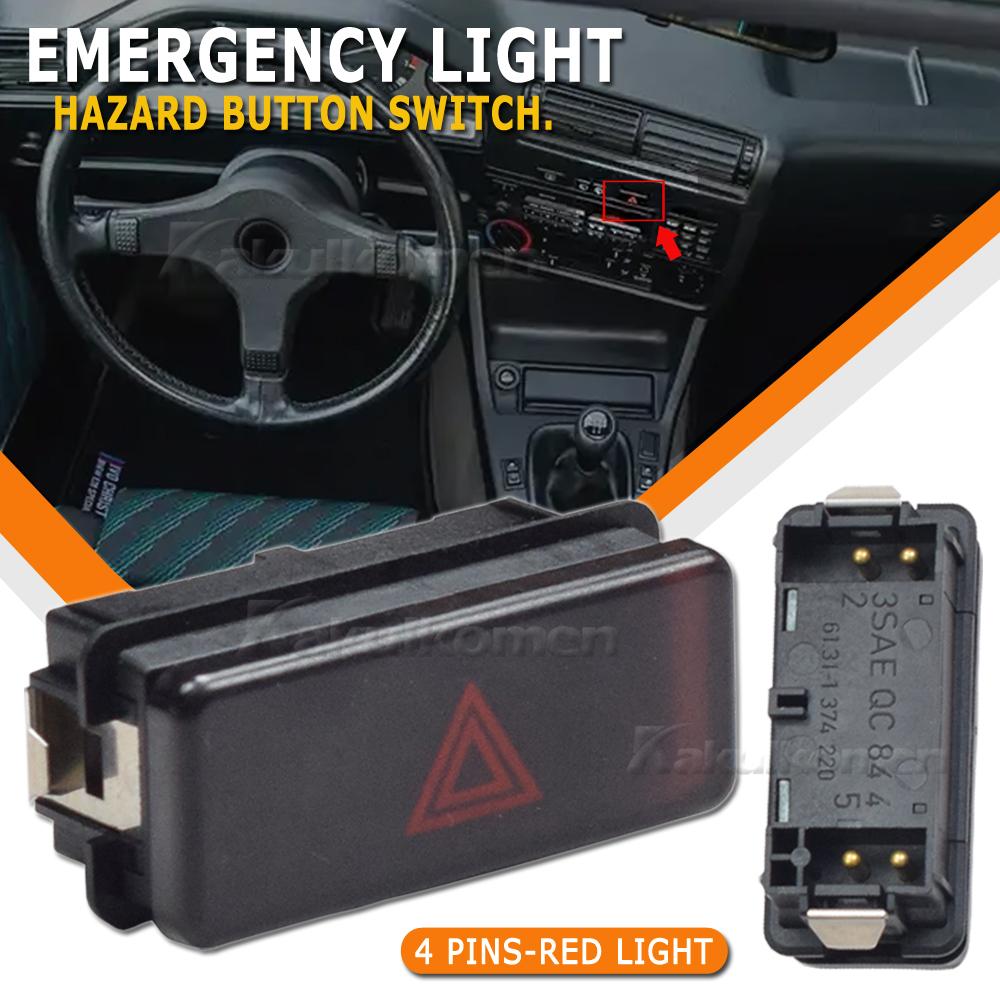 61311374220 61311390722 New Emergency Light Hazard Button Switch 4Pins Fit For BMW 3 5 7 8 Series M3 M5 Z3 Coupe E36 E34 E31