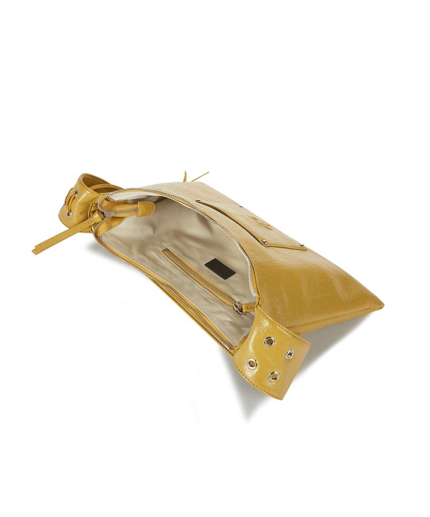 Christine Project Eyelet Flat Shoulder Bag(Mustard)