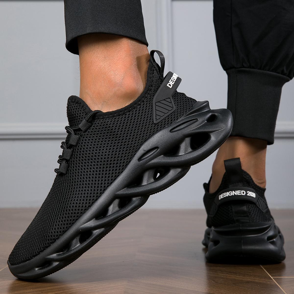 

Мужская повседневная спортивная обувь, дышащие легкие кроссовки, сетчатые черные кроссовки для бега, спортивные кроссовки для бега, тенниса, ходьбы 40